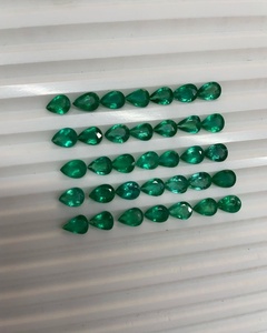 Fine Quality Zambian Emerald Natural Untreated Calibrated Pear Shape <b>7</b>/5mm Jewelry Production Natural Gemstone Material - Product Image 3