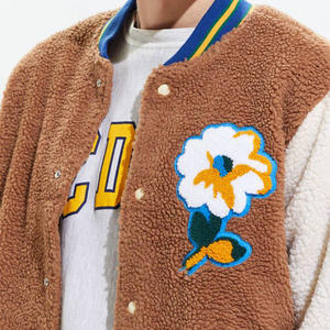 แจ็กเก็ตเลตเทอร์แมนสำหรับผู้ชายเสื้อแจ็กเก็ตผ้ากำมะหยี่ปักตามสั่ง - Product Image 3