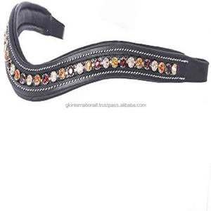 Banda de cejas de diseñador hecha a mano personalizada de cuero genuino de alta calidad para brida a precio de fábrica al por mayor pedido al por mayor OEM aceptado - Product Image 1