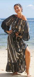 ชุดแมกซี่มัดย้อมสไตล์โบฮีเมียนยาวทรงหลวมแบบคลาสสิกปรับได้ทั้งด้านหน้าและด้านหลัง - Product Image 5