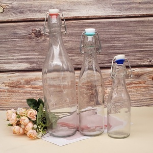 8oz 16oz 32oz rỗng mềm lỏng bao bì chai thủy tinh với khóa Swing cap lật Top rõ ràng Glass uống chai bán số lượng lớn - Product Image 2