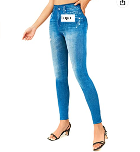 Mallas de cintura alta para mujer, Leggings de entrenamiento sin costuras para correr, pantalones de Yoga con Control de barriga, color negro - Product Image 4