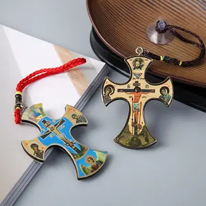 Hot Selling Orthodoxes Kreuz Einzigartiges Design Christian Jesus Vintage Religiöse Kreuz Anhänger Anpassen