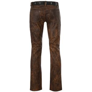 กางเกงจ็อกเกอร์หนังเทียมลำลองเอวกลางสำหรับผู้ชาย ขายส่ง กันน้ำ กันลม หนาปานกลาง บริการ OEM - Product Image 3