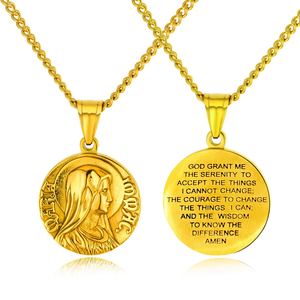 Collar con colgante redondo de acero inoxidable, nuevo diseño de moda, estilo Vogue, a medida, venta al por mayor - Product Image 4