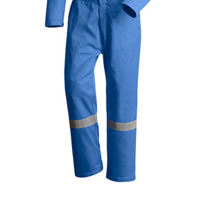 Bata reflectante de una pieza para hombre, ropa de trabajo Industrial con cuello vuelto, elegante, azul - Product Image 3