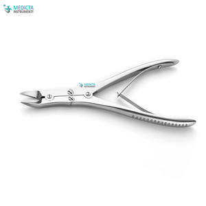 McIndoe-Pinzas de corte de hueso con acción compuesta y ángulo en plano 190mm, instrumentos ortopédicos/espinales - Product Image 3