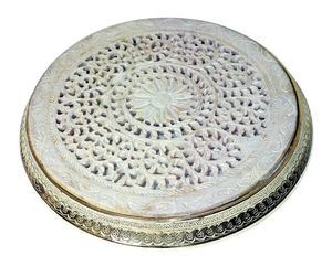 Modern Design COASTER Set of Four Round Stone Perforated Coasters for Home <b>Bar</b> or Hotel Use New Design by Coaster - Product Image 5