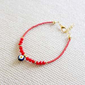 Pulsera de Ojo Turco Hecha a Mano para la Felicidad - Product Image 1