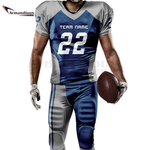 Maillot d'entraînement de football américain sur mesure Unifoms ensembles pour jeunes adultes avec pantalon respirant grande taille cousu style uni - Product Image 2