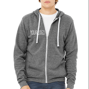 Sweat à capuche en coton molletonné pour hommes, Streetwear de haute qualité, pull à fermeture éclair complet, nouveau modèle - Product Image 1