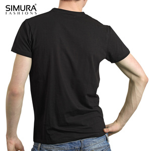 เสื้อยืดคอกลมแขนสั้นผู้ชาย ผ้าฝ้าย/โพลีเอสเตอร์ ราคาแข่งขัน รับทำโลโก้ตามสั่ง ออกแบบลายเปล่าได้ตามต้องการ บริการ OEM สีตามสั่ง - Product Image 4
