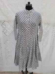 ชุดเดรสผ้าคอตตอนแขนกุดสำหรับผู้หญิงชุดเดรสผ้าฝ้ายพิมพ์ลายดีไซน์มีกระเป๋า - Product Image 2