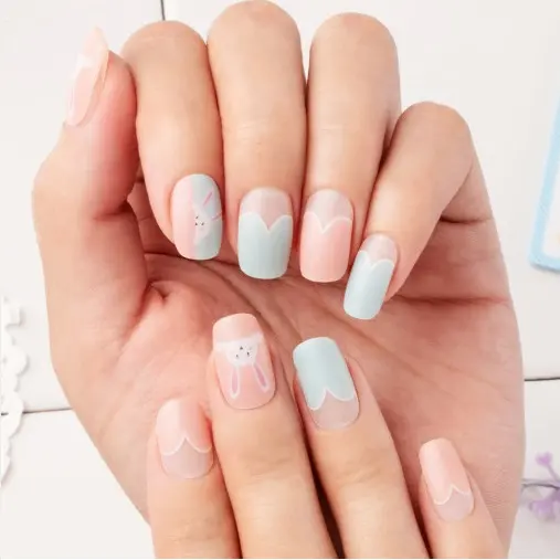 Koreanischer Gel-Nagel aufkleber Real Gel Polish Strips Nail Art Wraps Kunden spezifisches Design Made in Korea OEM ODM Verfügbar