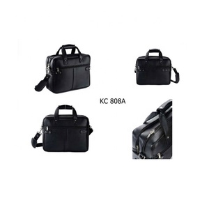 Maletín para portátil de cuero negro personalizado nuevo del fabricante, bolso de cuero genuino de diseño de alta calidad, marca Olivia de 15 pulgadas - Product Image 4