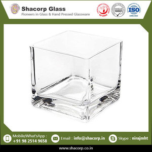 Top cuadrado decorativo y cubo artículos de vidrio para la venta en el suministro a granel - Product Image 5