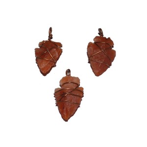 Supplier of Carnelian Arrowheads Wire Wrap Pendants : Carnelian Arrowheads Wire Wrap Pendants for Sale - Product Image 1