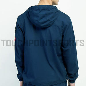 แจ็กเก็ตผ้าคอตตอนปักลายสำหรับผู้ชาย, เสื้อมีฮู้ดมีซิปหน้าสำหรับผู้ชายสีดำและ100% - Product Image 6