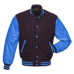 Vente en gros OEM vestes de baseball pour hommes Varsity Purple nouveau design Letterman hiver respirant laine col à capuche taille personnalisée toile - Product Image 3