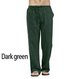 Mens Loose Fit Bottoms Beach Pants Straight Trousers for Men Cotton Linen Fabric Material Easy Fit Comfortable Cargo Trousers - Product Image 6