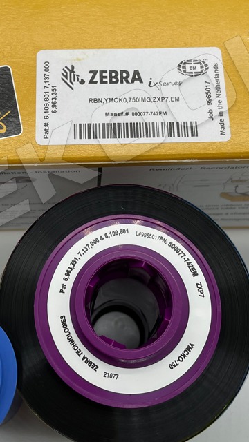 Zebra ZXP7 Color Ribbon - 800077-742EM - YMCKO - 750 Prints