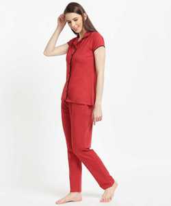 Pijama de algodón de manga larga para hombre y mujer, Conjunto de pijama de estilo a juego para parejas, regalo de boda - Product Image 2