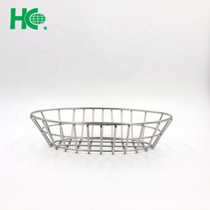 Oval Fast Food Restaurant Serving Metal <b>Bread</b> <b>Basket</b> - Product Image 5