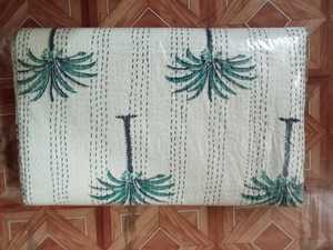 Palmboom Kantha Quilt Handgemaakte Quilt Deken Katoenen Quilt Spreiddeken Kantha Gooi Indian 100% Katoen Het Hele Seizoen In; 27243