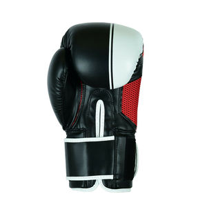 นวมมืออาชีพสองสีสำหรับผู้ใหญ่,ถุงมือมวยสีดำทำจากหนังดีไซน์ตามสั่ง - Product Image 4