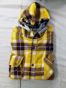 Lote de ropa de Bangladesh con etiquetas de marca, camisas de manga larga con botones y capucha a cuadros para hombre, ropa de abrigo, camisas de viaje - Product Image 4