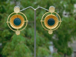 ต่างหูหมุดห่วงหินสำหรับผู้หญิงและเด็กผู้หญิง,แบบแฮนด์เมดยอดนิยม - Product Image 6