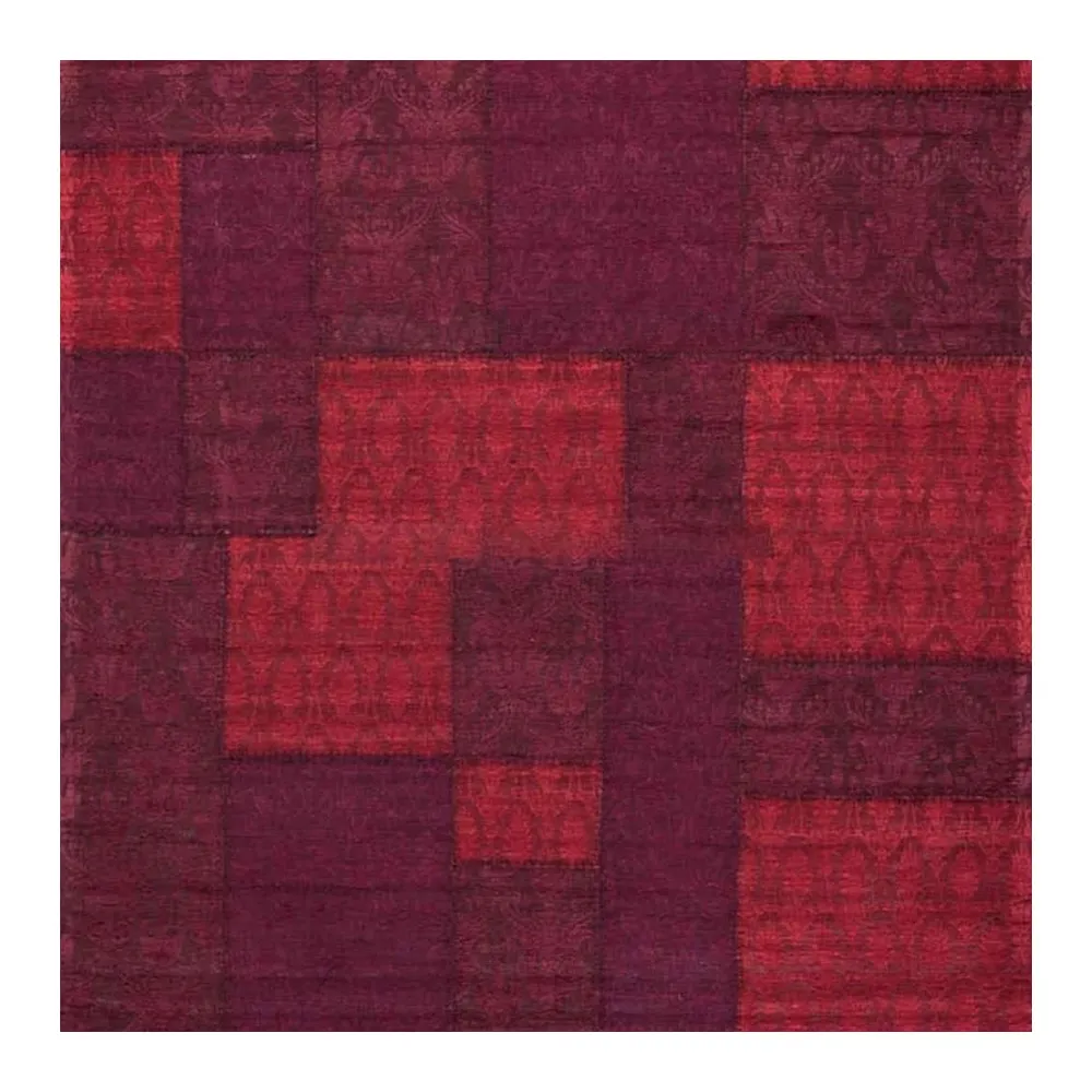 Melhor Design Home Decoração Vermelho Algodão Chenille jacquard Patchwork Indian Tapetes Ao Melhor Preço