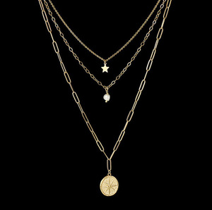 Chaîne de mode pour couche féminine teintée en acier inoxydable Kolye - Product Image 4