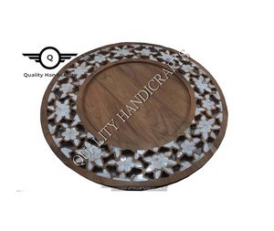 Mop SHELL Inlay Chocolate MANGO wood 35x35cm ถาดเสิร์ฟตกแต่งสำหรับโรงแรมและร้านอาหารใช้โดยงานฝีมือคุณภาพ - Product Image 6