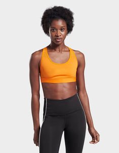 Soutien-gorge de sport pour femme, couleur jaune Alpha skin, logo personnalisé de haute qualité OEM, nouvelle collection Don't Rest. - Product Image 1