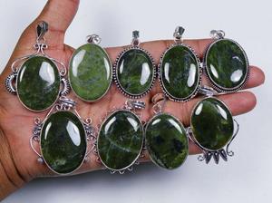 จี้วัสดอนไนต์ธรรมชาติหายากมาก ชุบเงินบนทองเหลือง ดีไซน์โบฮีเมียน ขายส่งจำนวนมาก - Product Image 5