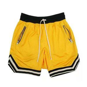 2024 unisexe broderie personnalisée rétro plaine Double maille basket-ball Shorts Streetwear Style Vintage respirant grande taille Options - Product Image 2