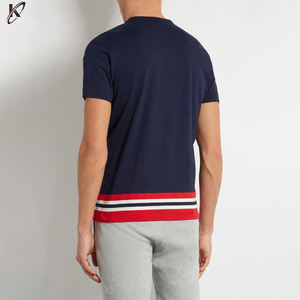 T-shirt à col rond pour homme 100% coton, personnalisé, Logo Oem, Double doublure, T-shirt pour homme, bas prix, Slim - Product Image 2