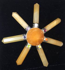 Générateur d'énergie de chakra d'onyx jaune sculpté outil de quartz et d'agate métaphysique pour l'amour du Feng Shui un puissant cristal New Age - Product Image 6