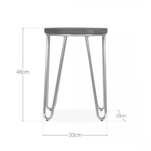 Tabouret de meuble en métal avec plateau en bois décoratif pour la maison Hôtel Restaurants Tabouret Design moderne de meuble en métal Ottoman et Tables - Product Image 3