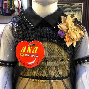 Vestido formal de satén para niñas hasta la rodilla, manga casquillo, lentejuelas, moda, ropa de fiesta, nueva venta al por mayor - Product Image 3