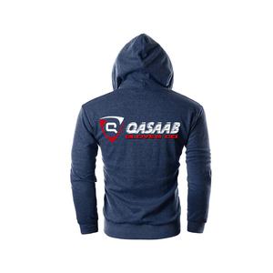 Sweat-shirt à capuche zippé décontracté pour homme, couleur unie, manches longues, pour l'automne-hiver, crocheté - Product Image 2