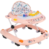 UniCare TP5507 Trotteur Bébé 3-en-1 Pliable et Réglable avec Cadre en Plastique et Fer, Lumières et Musique, 10 Roues, Portable et Sûr, Jouet d'Éveil