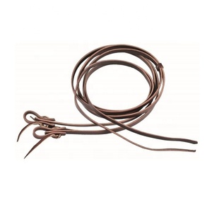 Riendas de Cuero Vacuno Negro Suave y Duradero para Caballos, Personalizadas para Bridas, Marca LLT, Logotipo Personalizado - Product Image 1