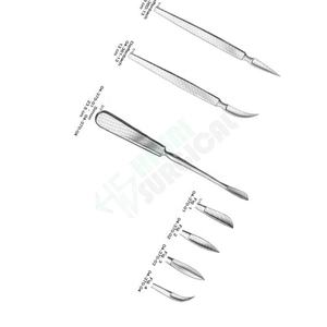 Manche de scalpel professionnel en acier inoxydable et lames couteaux à dissection CE ISO approuvé utilisation hospitalière réutilisable - Product Image 2