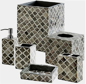ชุดอุปกรณ์เสริมในห้องน้ำทำด้วยมือประกอบด้วยฮอร์นโบน - Product Image 1
