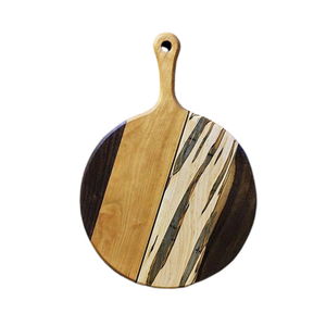 Planche à découper de forme ronde de qualité supérieure Planche à découper de légumes en marbre et en bois pour la cuisine - Product Image 5