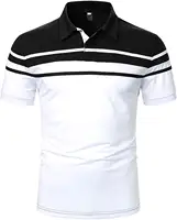 Men's Short Sleeve Polo Shirt, Three Stripe Chest