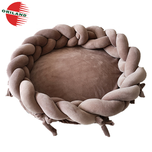 Doux en peluche chat <span class=keywords><strong>lit</strong></span> confortable <span class=keywords><strong>lit</strong></span> <span class=keywords><strong>de</strong></span> chien chaud rose torsion <span class=keywords><strong>tresse</strong></span> ronde nid pour animaux <span class=keywords><strong>de</strong></span> compagnie - Product Image 3