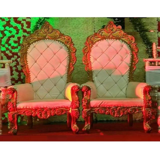 High Back Bridal Throne Chairs Customized Wedding Seating
